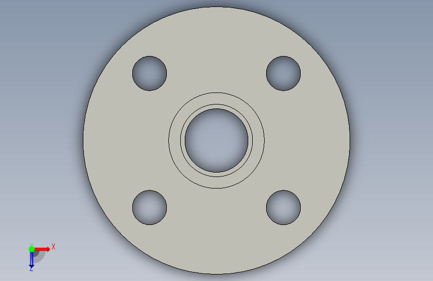 船舶管路系统SeaCor_Flange Vanstone_SOC_37J154007_0.75in 俯视图
