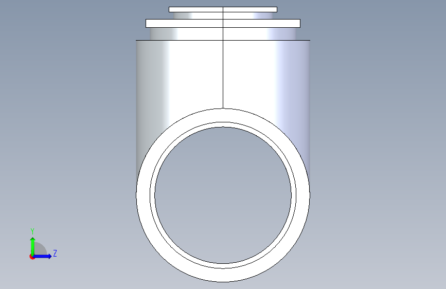 船舶管路系统SeaCor_Molded_ReducingTee_SxSxS_37J201336_3in x 1.25in 左侧视图