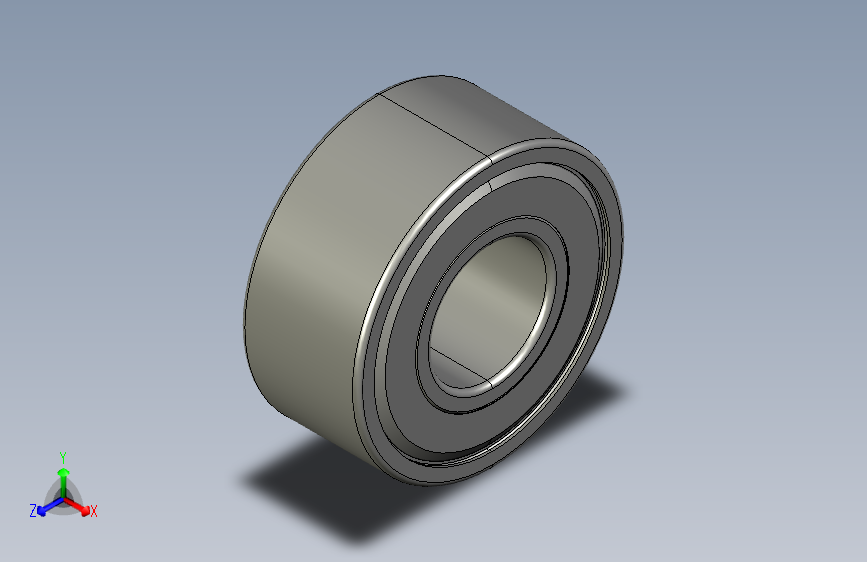 SDF带屏蔽的双列角接触球轴承3D模型