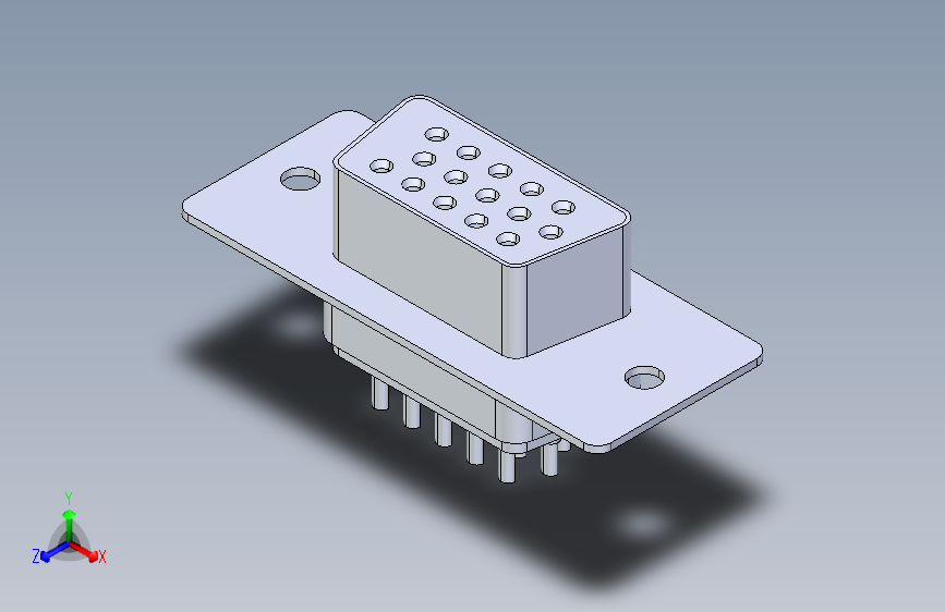 vga-female-connector-STEP