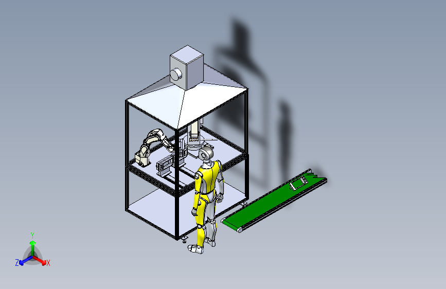 polishing robot抛光机器人系统3D图纸 STEP格式