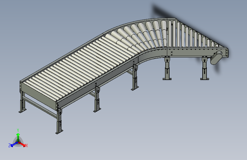 曲线滚筒输送机curved-roller-conveyor-stp