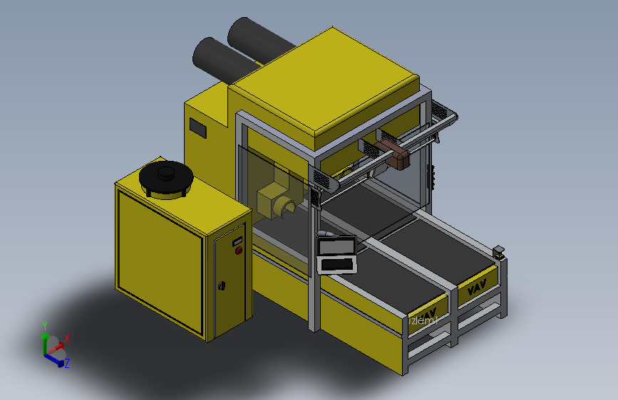 激光打标机箱结构3D数模图纸 Solidworks设计 附STEP