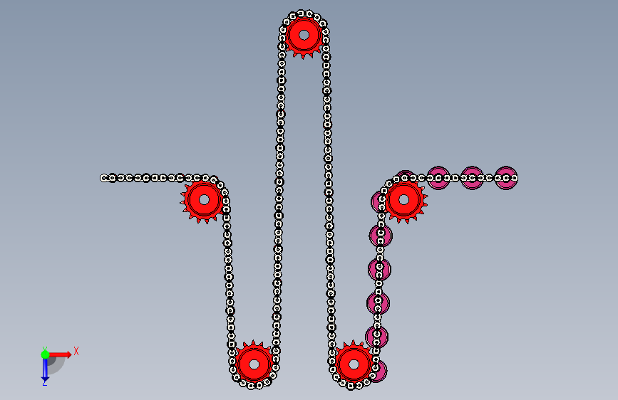 滚子链pin-oven-chain-roller-chain-STP 俯视图