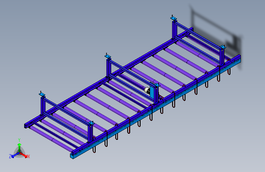 滚筒输送机roller-conveyor-1-STP