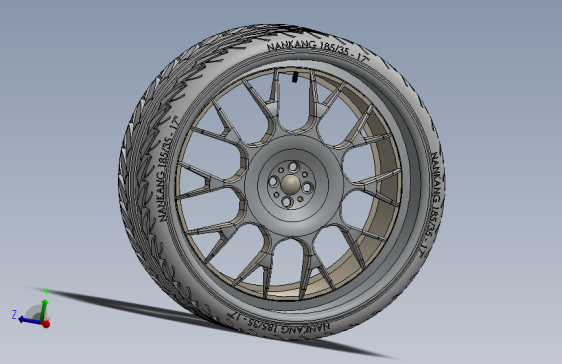 roda-binno轮毂轮胎3D图纸 Solidworks设计