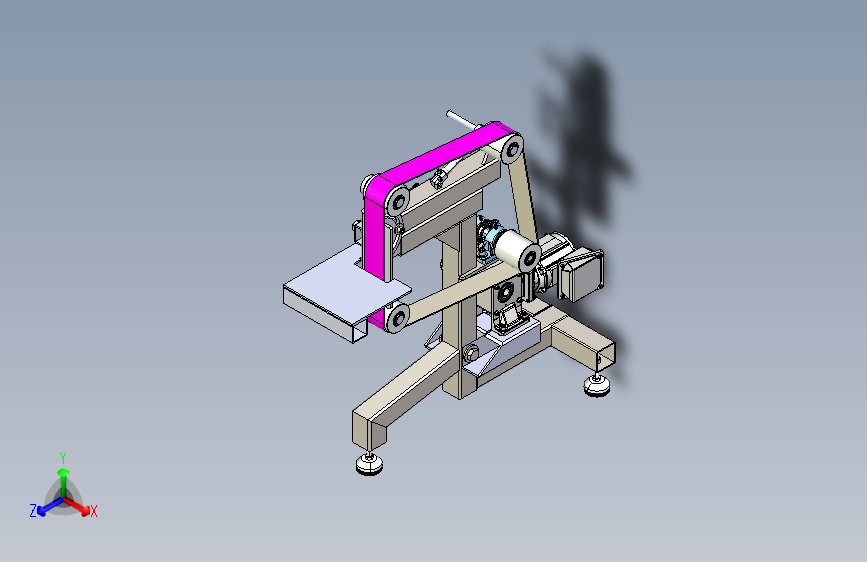 Belt Grinder带式磨床结构3D图纸 STEP格式