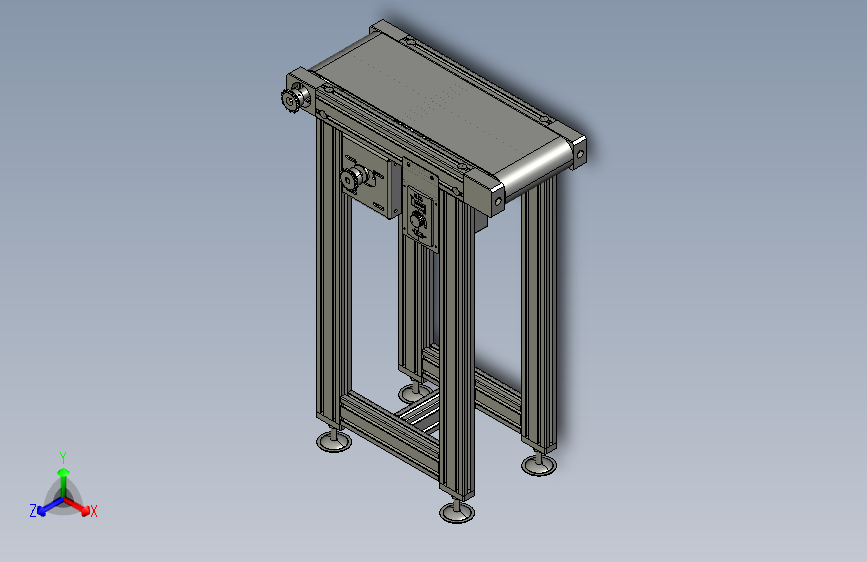 500mm皮带输送机3D图纸 STEP格式