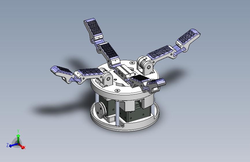 05-Model Q四指机械爪机械手结构3D图纸 Solidworks设计