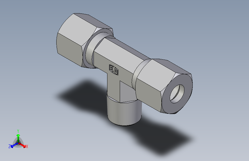 卡套式工业通用硬管接头EO_Male_stud_run_tee_TE08LR71