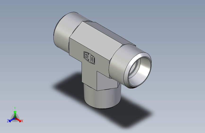 卡套式工业通用硬管接头EO_Male_stud_run_tee_TE12LRCFX