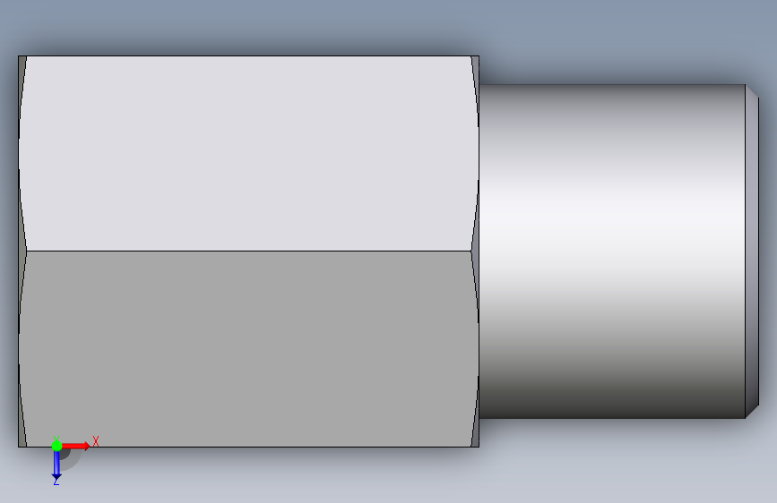 卡套式工业通用硬管接头EO_Swivel_connector_GAI06LMCFX 俯视图