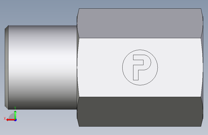 卡套式工业通用硬管接头EO_Swivel_connector_GAI06SMCFX 背面视图