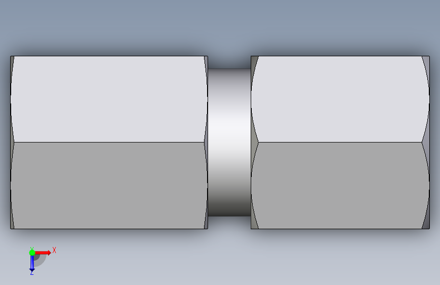 卡套式工业通用硬管接头EO_Swivel_connector_GAI06ZLR71 俯视图