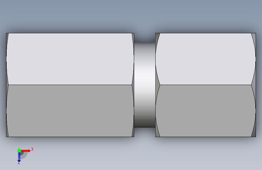 卡套式工业通用硬管接头EO_Swivel_connector_GAI06ZSM71 俯视图