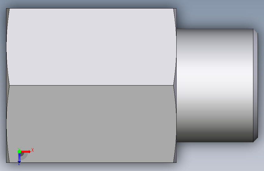 卡套式工业通用硬管接头EO_Swivel_connector_GAI08LR71X 俯视图