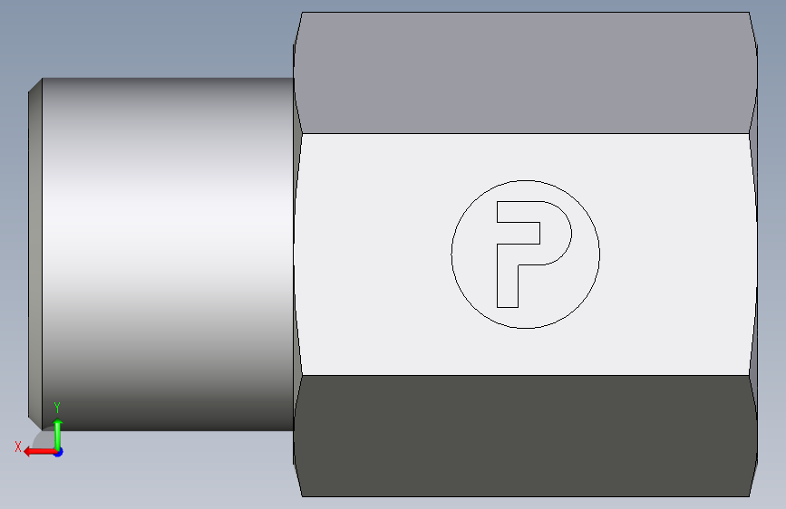 卡套式工业通用硬管接头EO_Swivel_connector_GAI08SR71X 背面视图