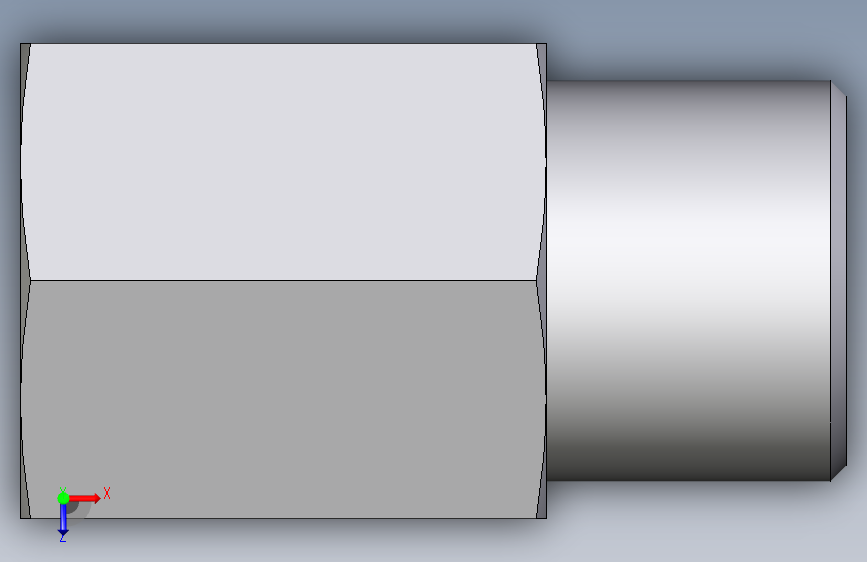 卡套式工业通用硬管接头EO_Swivel_connector_GAI08SR71X 俯视图