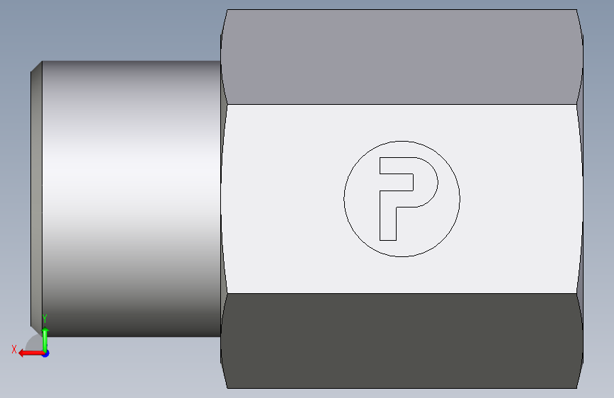 卡套式工业通用硬管接头EO_Swivel_connector_GAI10LM71X 背面视图