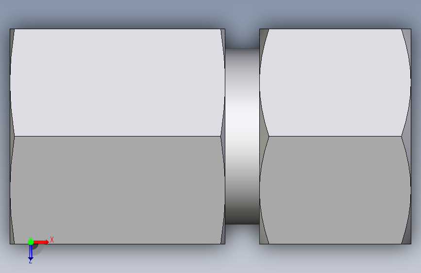 卡套式工业通用硬管接头EO_Swivel_connector_GAI12LM71 俯视图