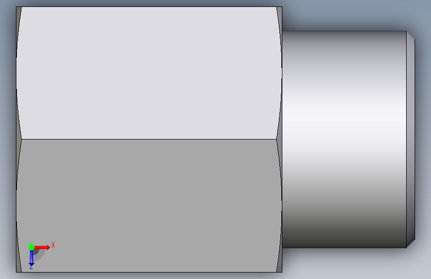卡套式工业通用硬管接头EO_Swivel_connector_GAI12LMCFX 俯视图