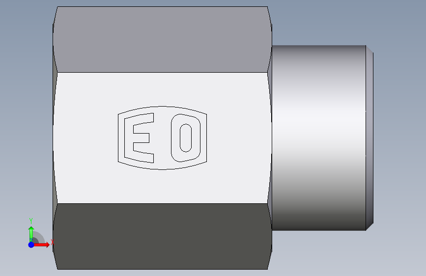 卡套式工业通用硬管接头EO_Swivel_connector_GAI15LR71X 正面视图