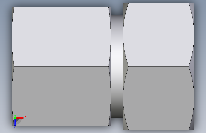 卡套式工业通用硬管接头EO_Swivel_connector_GAI18ZLMCF 俯视图