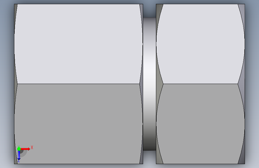 卡套式工业通用硬管接头EO_Swivel_connector_GAI22LRCF 俯视图