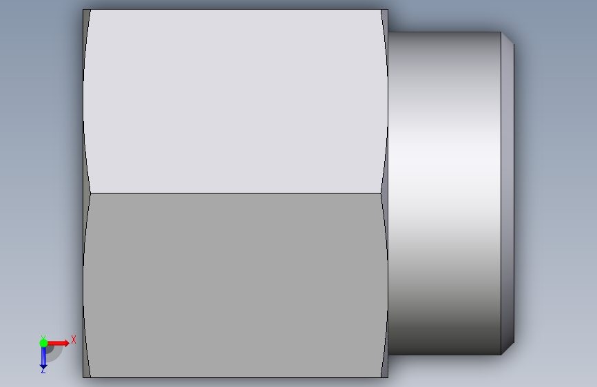 卡套式工业通用硬管接头EO_Swivel_connector_GAI28L1NPT71X 俯视图