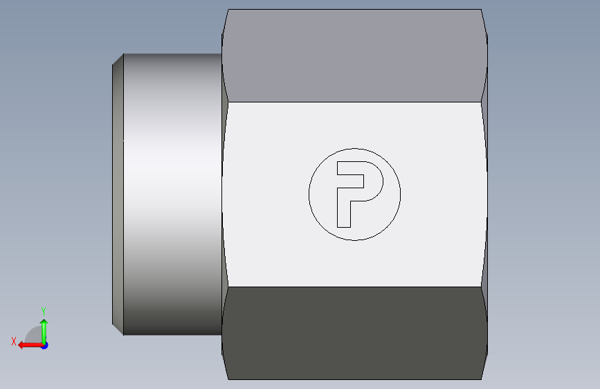 卡套式工业通用硬管接头EO_Swivel_connector_GAI28L1NPT71X 背面视图