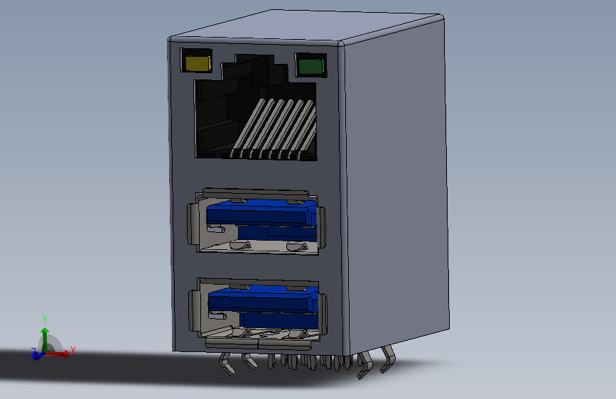 Rj45双usb组件