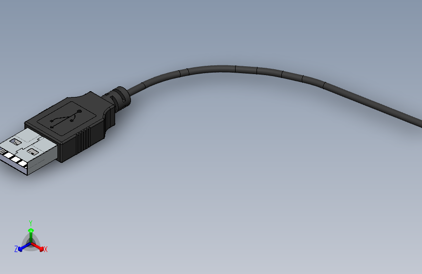 Usb数据线_SOLIDWORKS 2018_模型图纸下载 – 懒石网