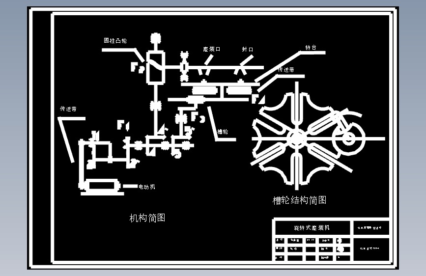 旋转型灌装机设计图纸2张===1498462==75ku