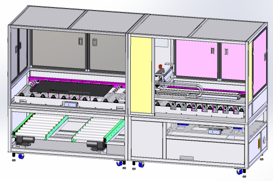 47寸panel移载设备3D数模图纸 Solidworks18设计 附STEP