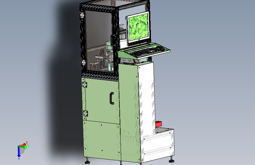 激光打标机三维建模图纸 solidworks设计