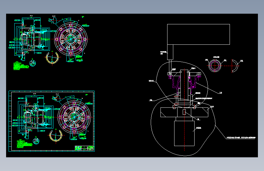 组合专机-加工EQ140汽车前轮毂组合机床夹具和加工后轮毂零件夹具设计