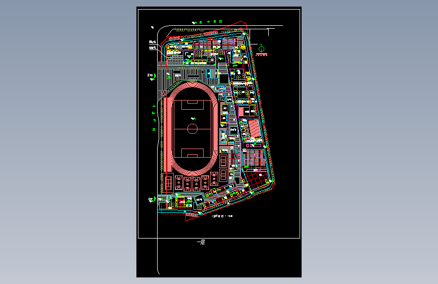 横岗中学校园建筑方案全套（含文本效果图 CAD SU）