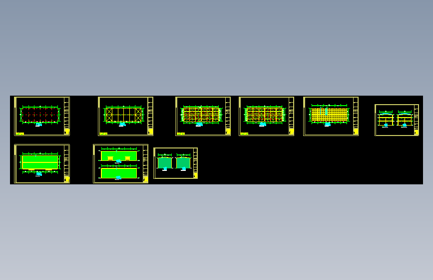 15米×40米钢结构工程CAD