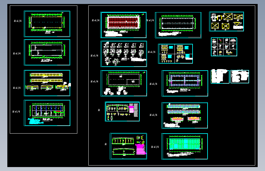 厂房全套结构建筑图