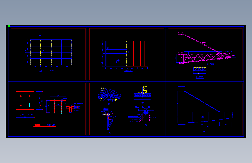 雨蓬钢结构全套图纸