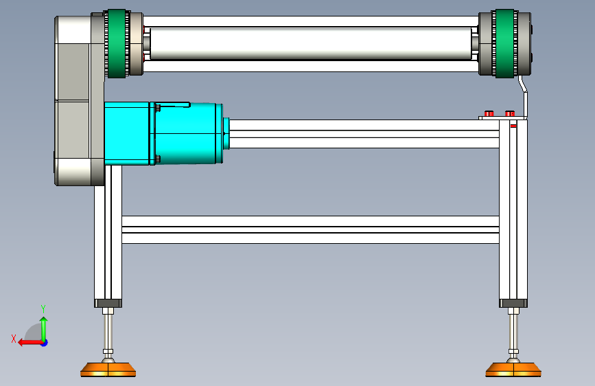 LE-XC4080-齿形同步线右边驱动 背面视图
