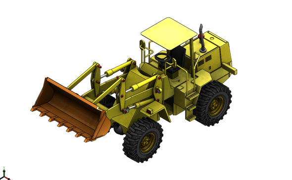 重型装载机比例模型3D图纸 Solidworks设计