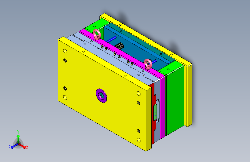 2 cavity and 8 lifters模具设计3D图纸 STP格式