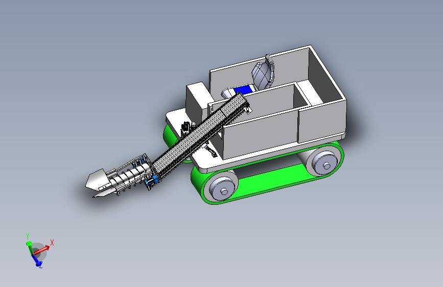 白菜采收机三维+CAD图纸