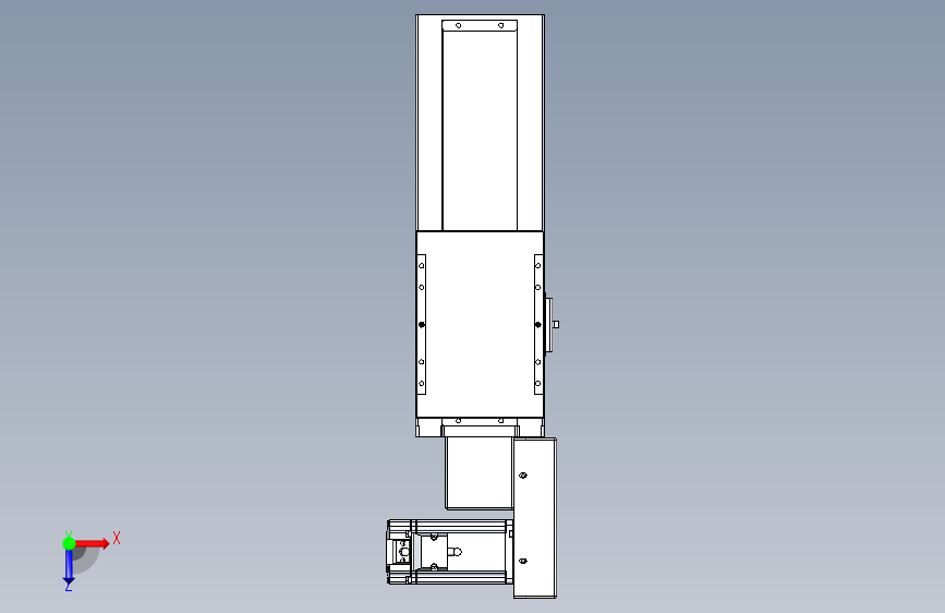 同步带全封闭直线模组TPA-HCB-120D-90-L150-MR-C-P40-N3 俯视图