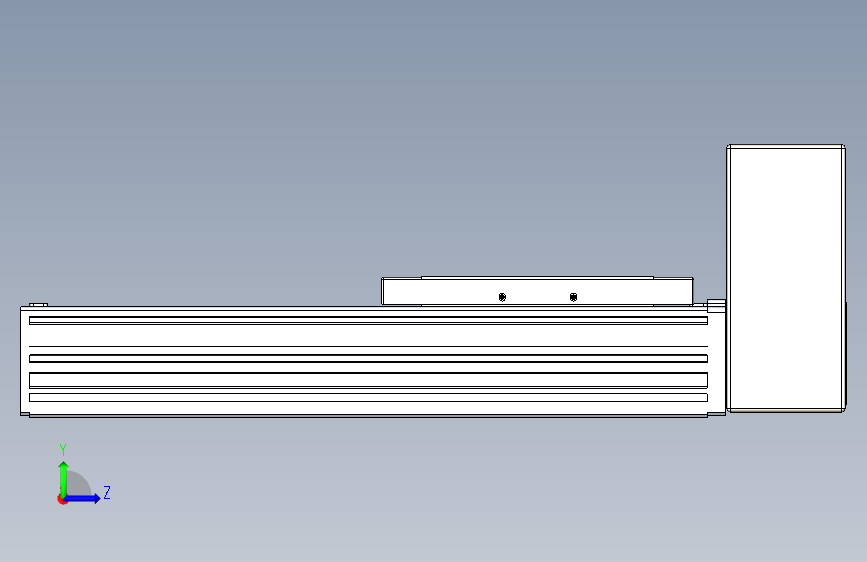 同步带全封闭直线模组TPA-HCB-120D-90-L150-LU-C-P40-N3 左侧视图