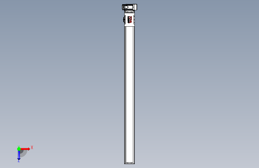 同步带全封闭直线模组TPA-HCB-110D-90-L1450-LU-C-P40-N3 俯视图