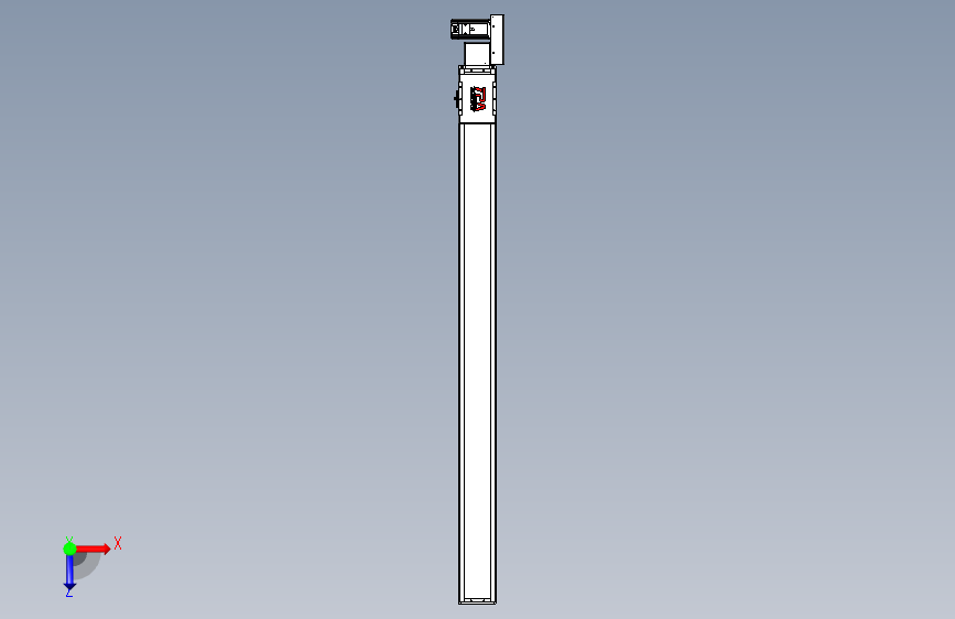 同步带全封闭直线模组TPA-HCB-110D-90-L1400-ML-Y-P40-N3 俯视图