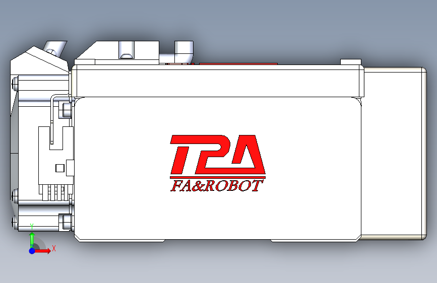同步带全封闭直线模组TPA-HCB-110D-90-L1400-ML-Y-P40-N3 正面视图