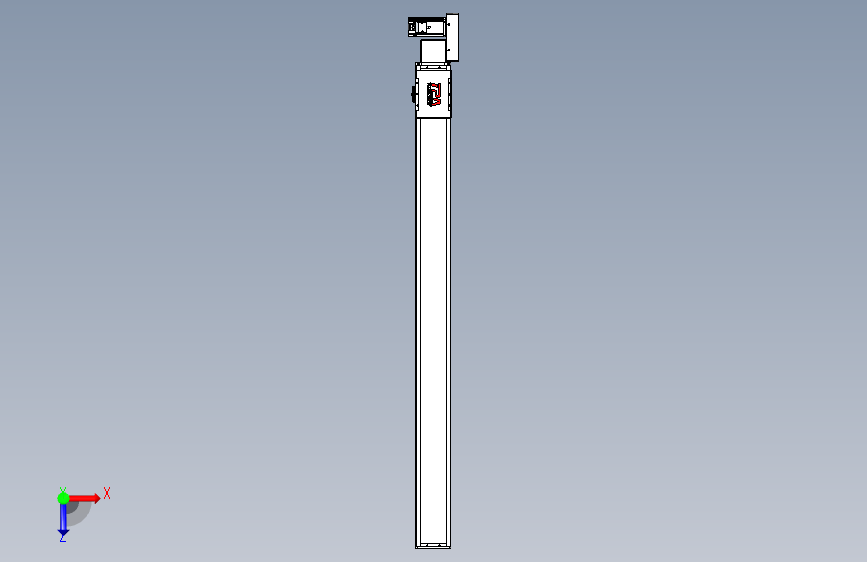 同步带全封闭直线模组TPA-HCB-110D-90-L1300-ML-Y-P40-N3 俯视图